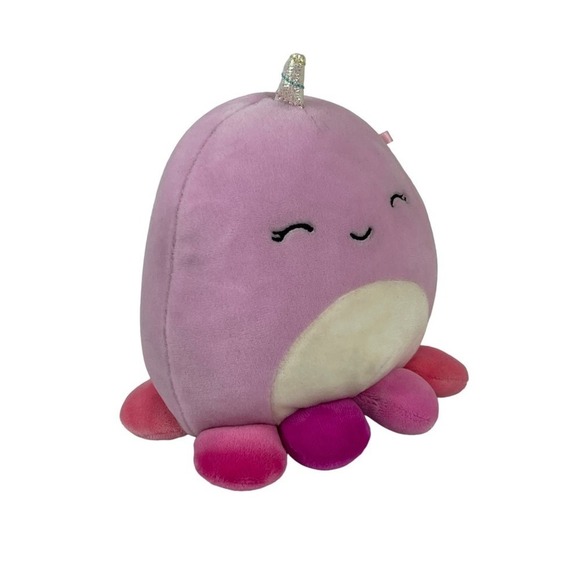 Squishmallows Davina The Octopus Sleepy Eye Plush Toy Pink 5" Octicorn Unicorn - Picture 2 of 14
